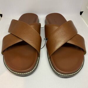 Aldo Leather Slide Sandals